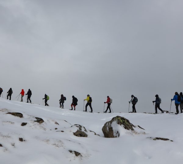 Heerlijk wandelen in de sneeuw.